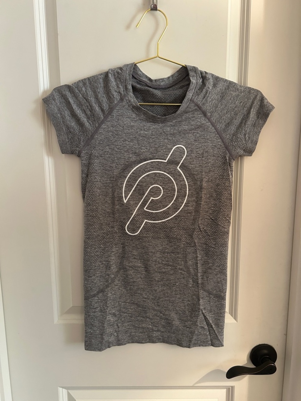 lululemon athletica x Peloton Gray Short Sleeve Logo Tee
